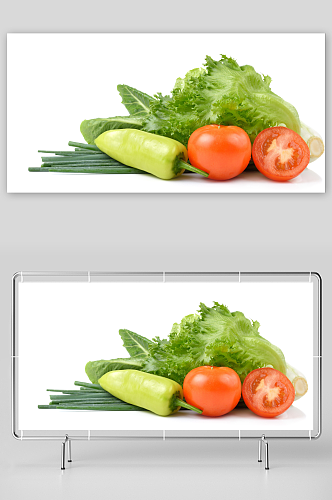 蔬菜集锦摄影白底图素材