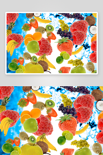 水果酒杯风景画壁纸