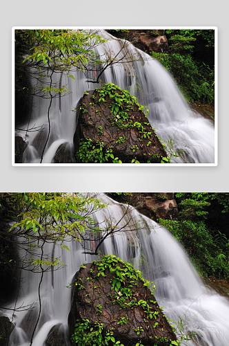 高清山水树木风景画摄影图片