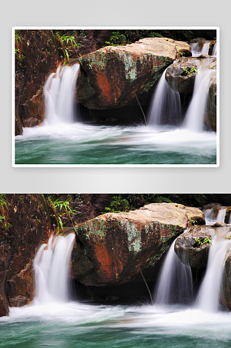 高清山水树木风景画摄影图片