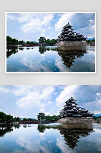 高清山水树木风景画摄影图片