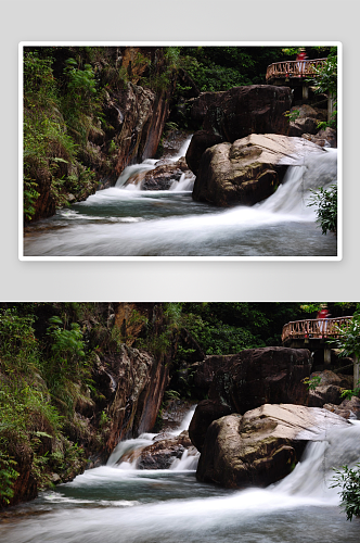 高清山水树木风景画摄影图片