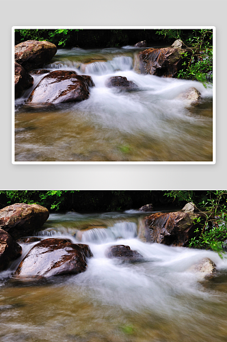 高清山水树木风景画摄影图片