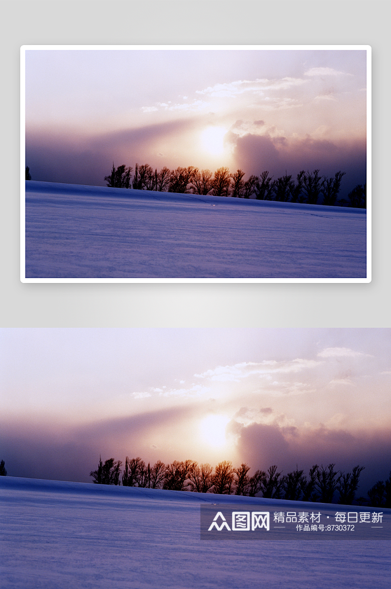 雪景风景画摄影图片素材