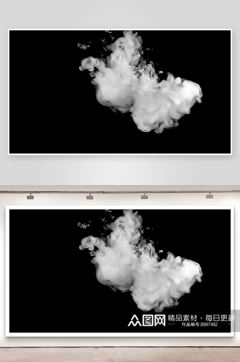 白色烟雾背景图片素材
