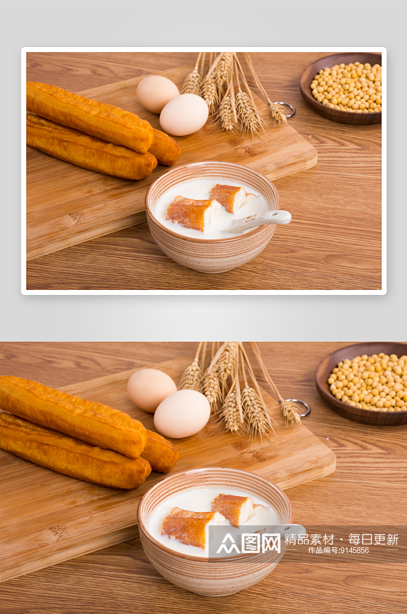 早餐豆浆油条摄影图片素材