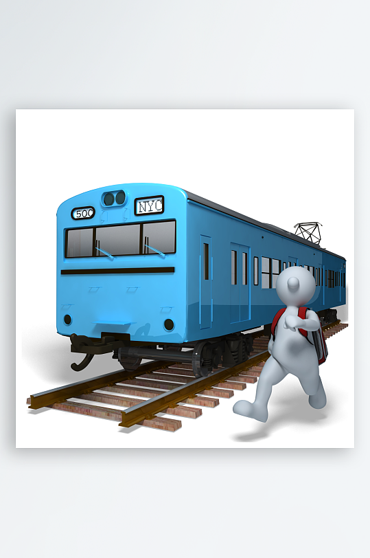 旅游休闲3D小人素材