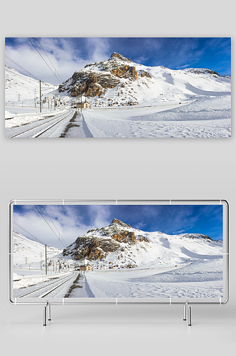 雪山雪景高清风景画