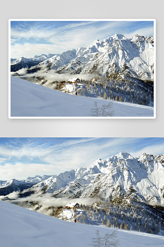 雪山雪景高清风景画