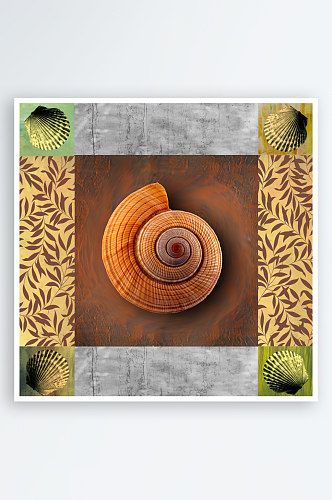 贝壳螺艺术装饰画