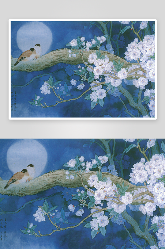 中式风景画背景墙装饰画-众图网