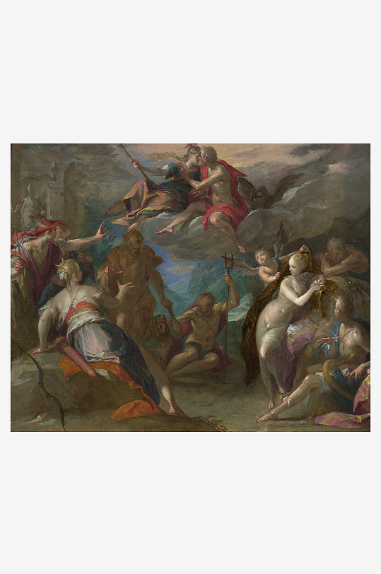 欧洲建筑风景画背景墙装饰画-众图网