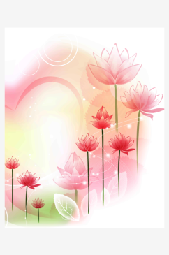 高清花卉装饰画背景素材