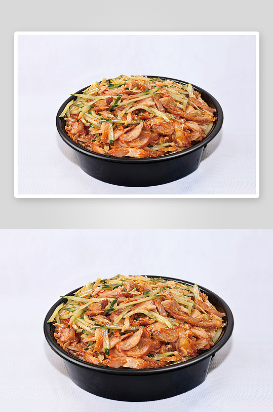 烤肉拌飯美食攝影圖