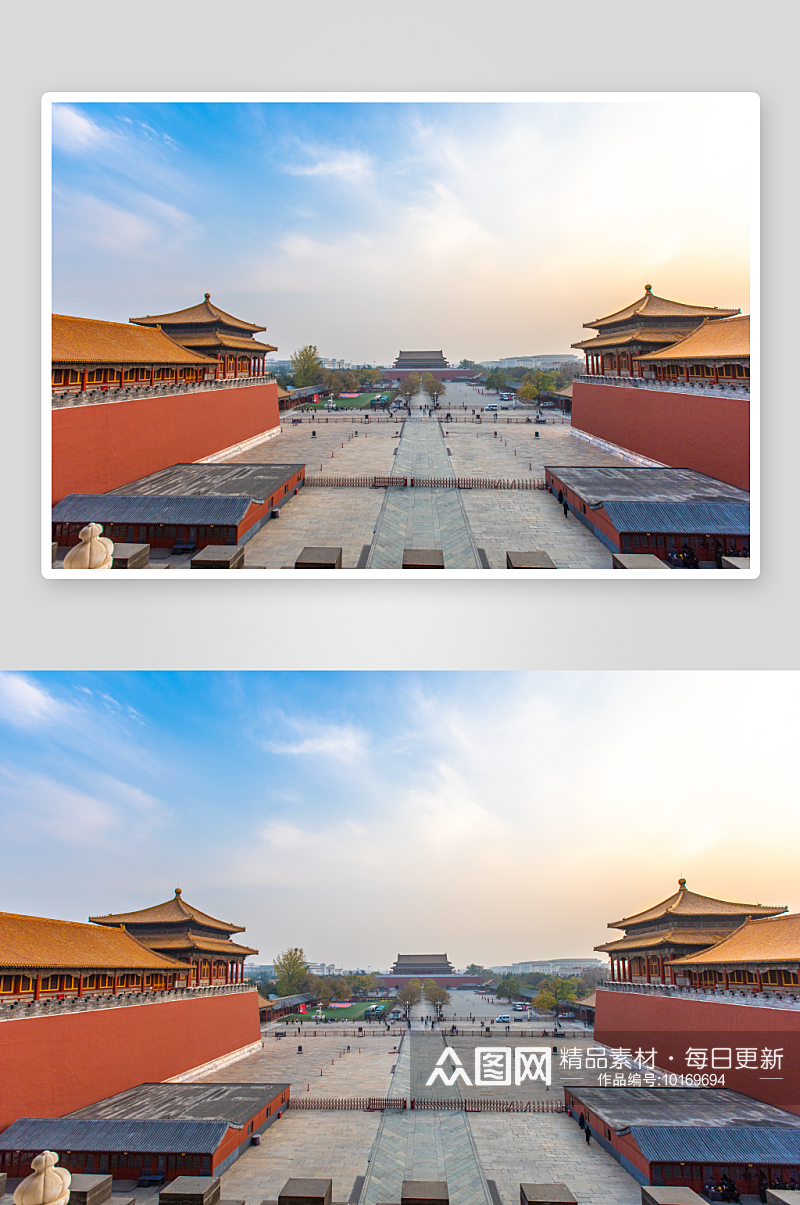 北京地标故宫博物院紫禁城素材