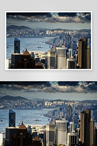 香港建筑风景画图片