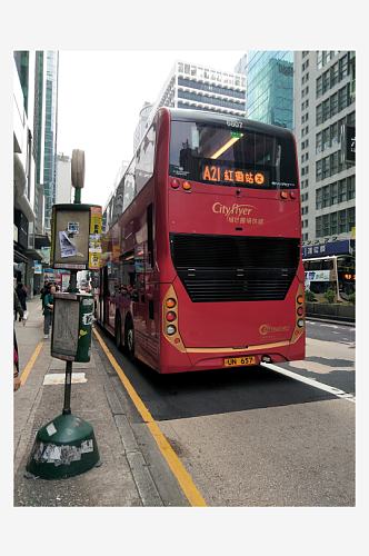 香港街景建筑风景画