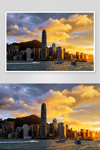 香港建筑风景画图片