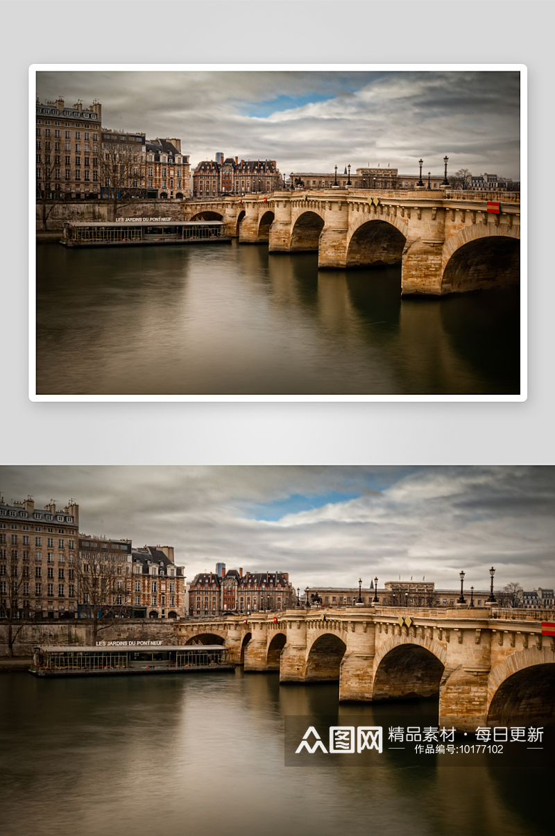 法国城市风景画图片素材