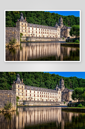法国景点建筑风景画图片