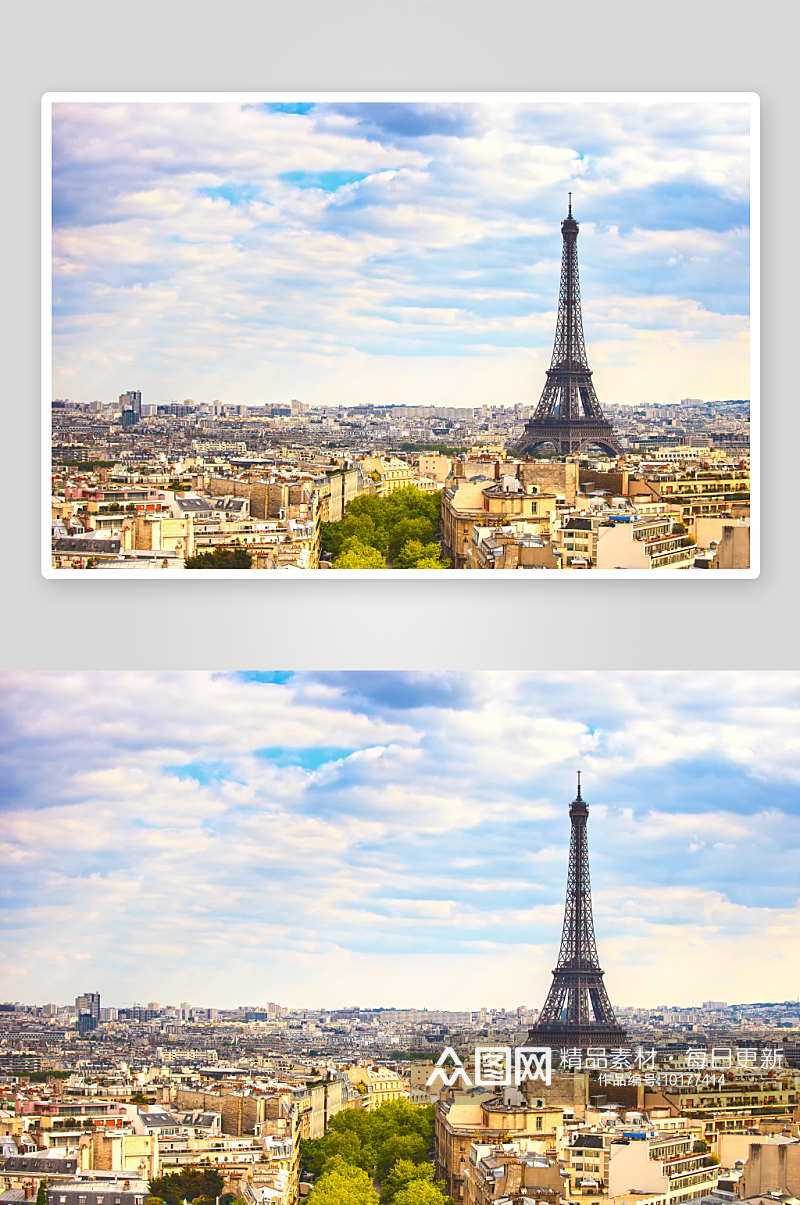法国景点建筑风景画图片素材