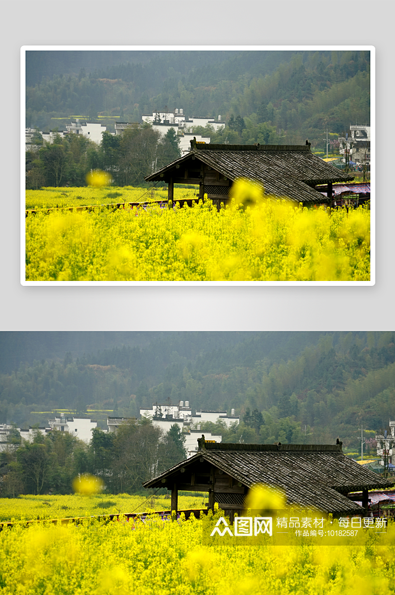 乡村风景画田园风光美景素材