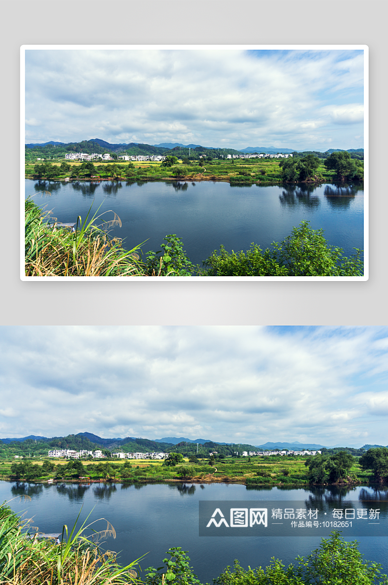 中国乡村风景画田园美景素材