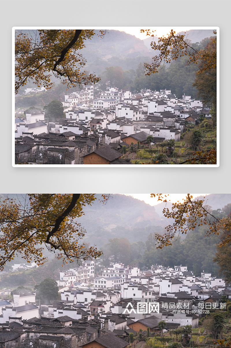 中国美景乡村风景画图片素材