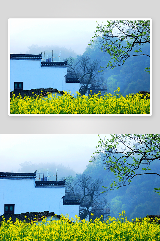 中国风景画乡村田园美景