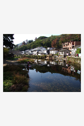 中国乡村风景画田园风光