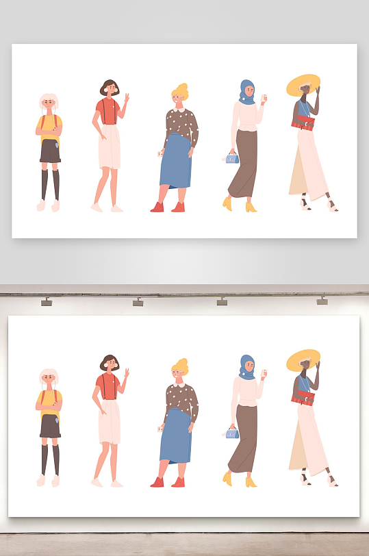 人物生活插畫素材