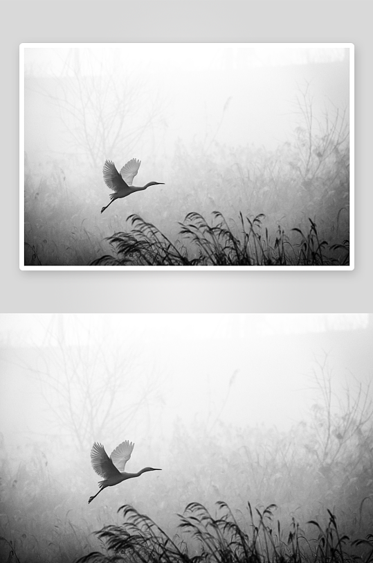 黑白高清艺术图片芦苇