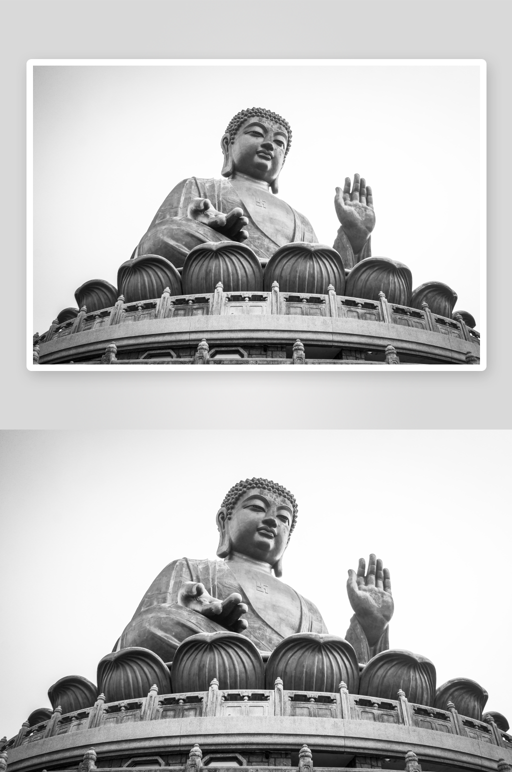 摄影黑白佛像高清图片素材