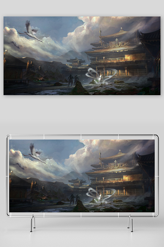 高清中國(guó)風(fēng)武俠仙俠室內(nèi)場(chǎng)景CG原畫圖片