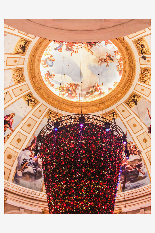 澳门赌场酒店内部天花特写