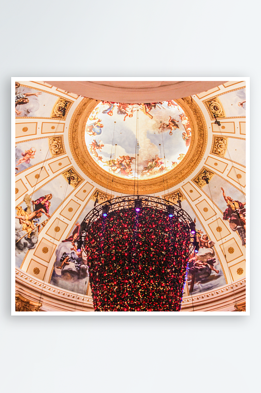 澳门赌场酒店内部天花特写