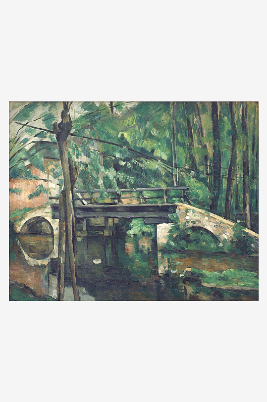 高清塞尚油画风景画图片