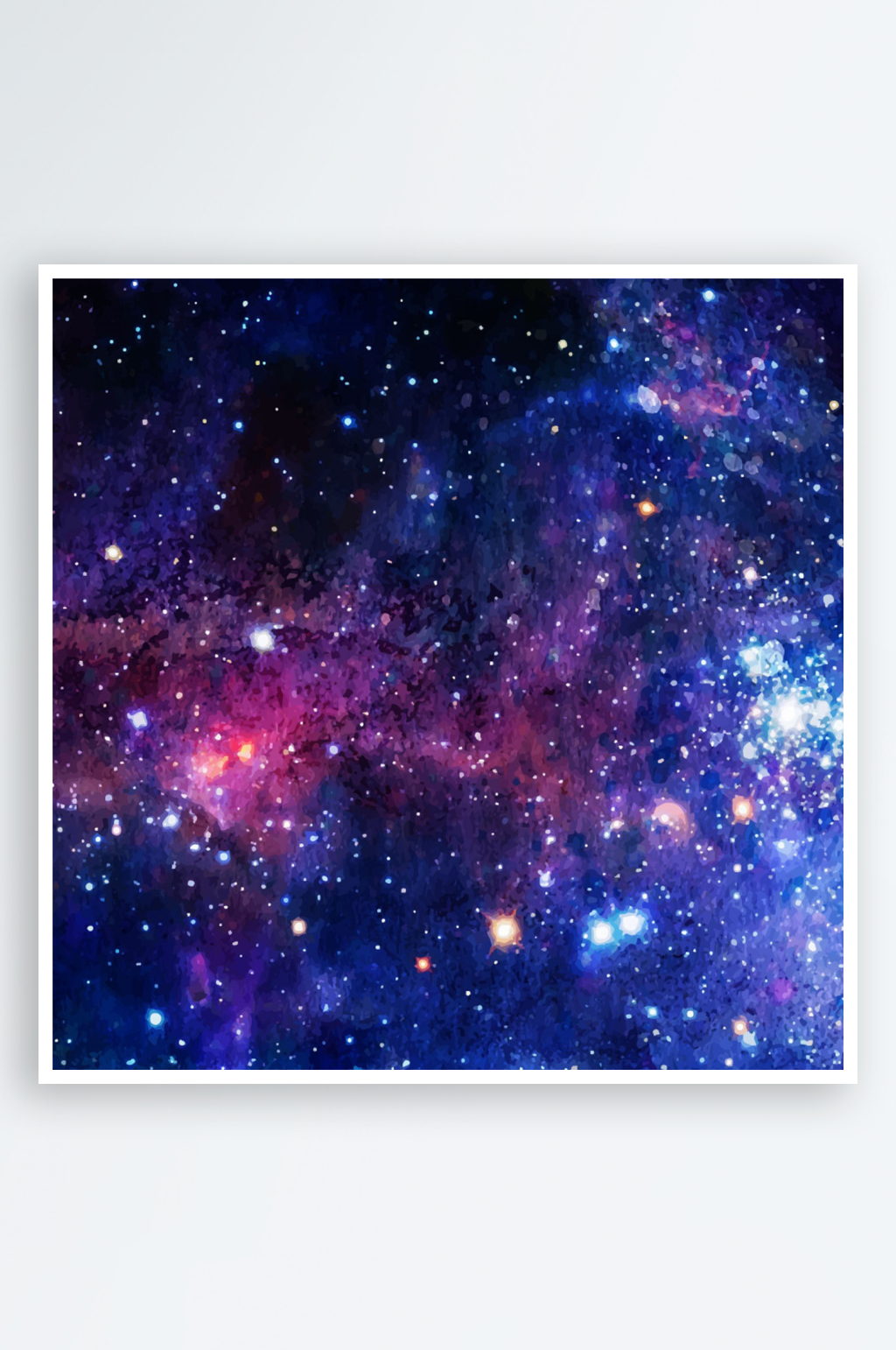 水彩太空宇宙银河矢量背景素材