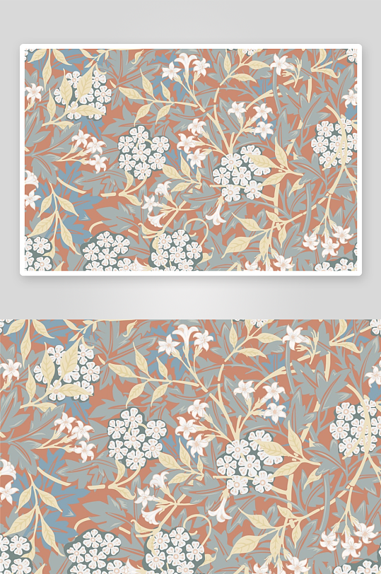 矢量植物花卉底纹背景素材