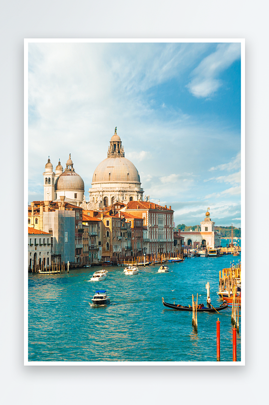 威尼斯建筑风景画摄影图片-众图网