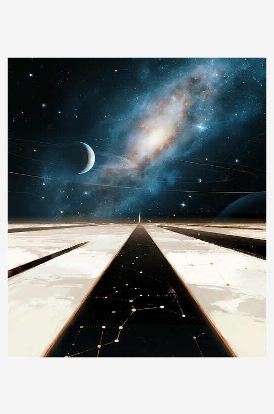 唯美星空高清图片素材