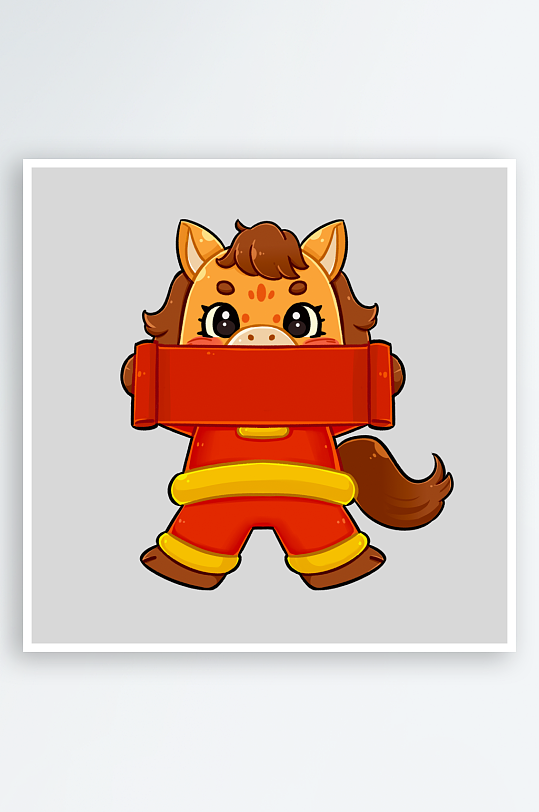 马年IP形象免抠图-众图网