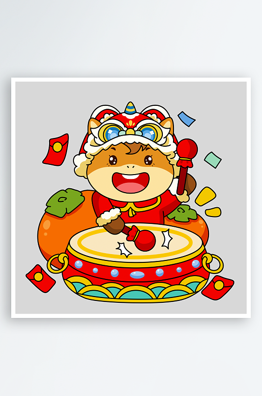 马年IP形象免抠PNG图素材-众图网