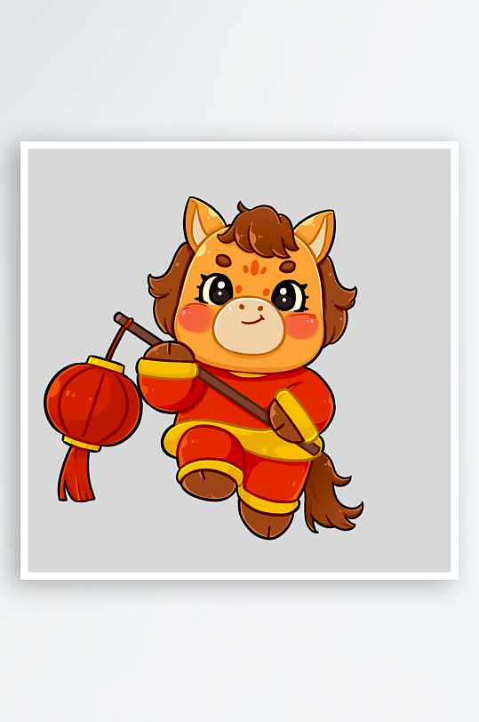 马年IP形象免抠PNG图素材-众图网