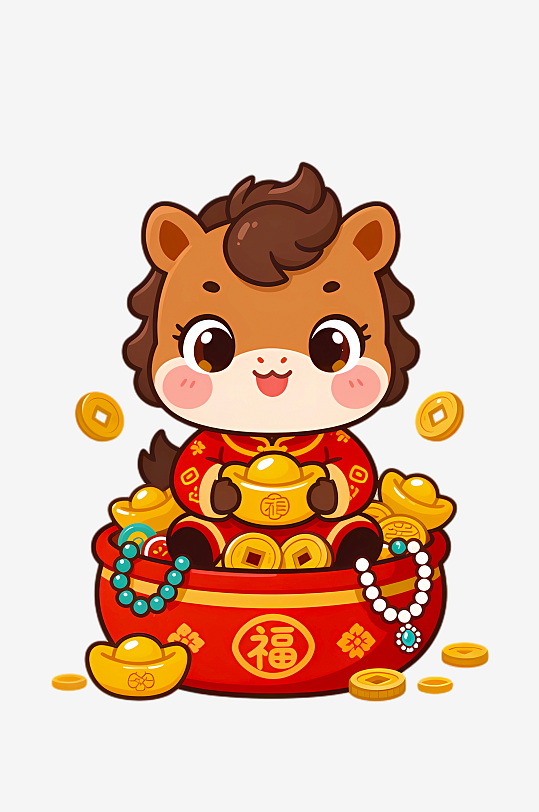 马年IP形象免抠PNG图素材-众图网