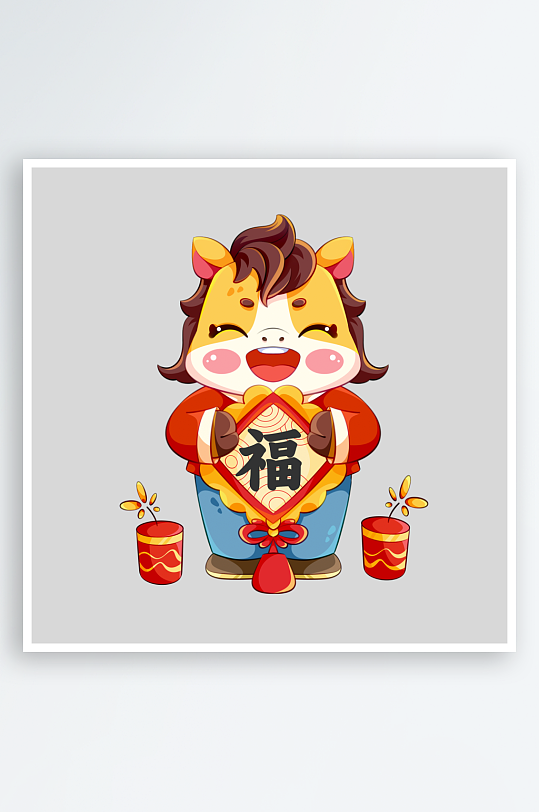 马年IP形象免抠PNG图素材-众图网