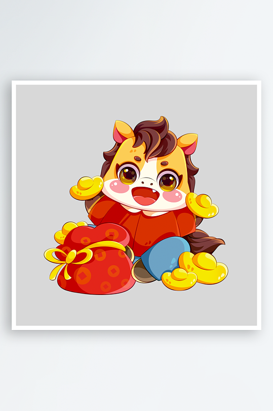 马年IP形象免抠PNG图-众图网