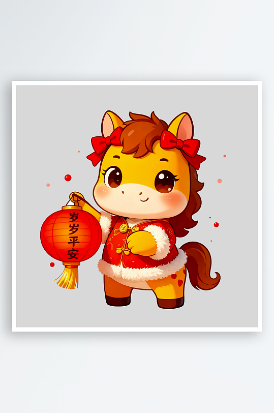 马年IP形象免抠PNG素材-众图网