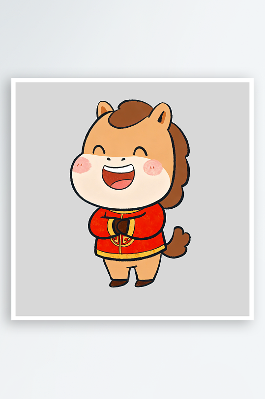 马年IP形象免抠PNG素材-众图网