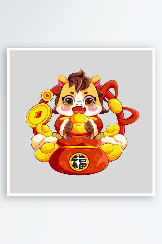 马年IP形象免抠图片-众图网